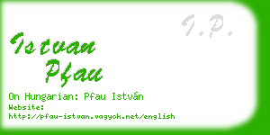 istvan pfau business card